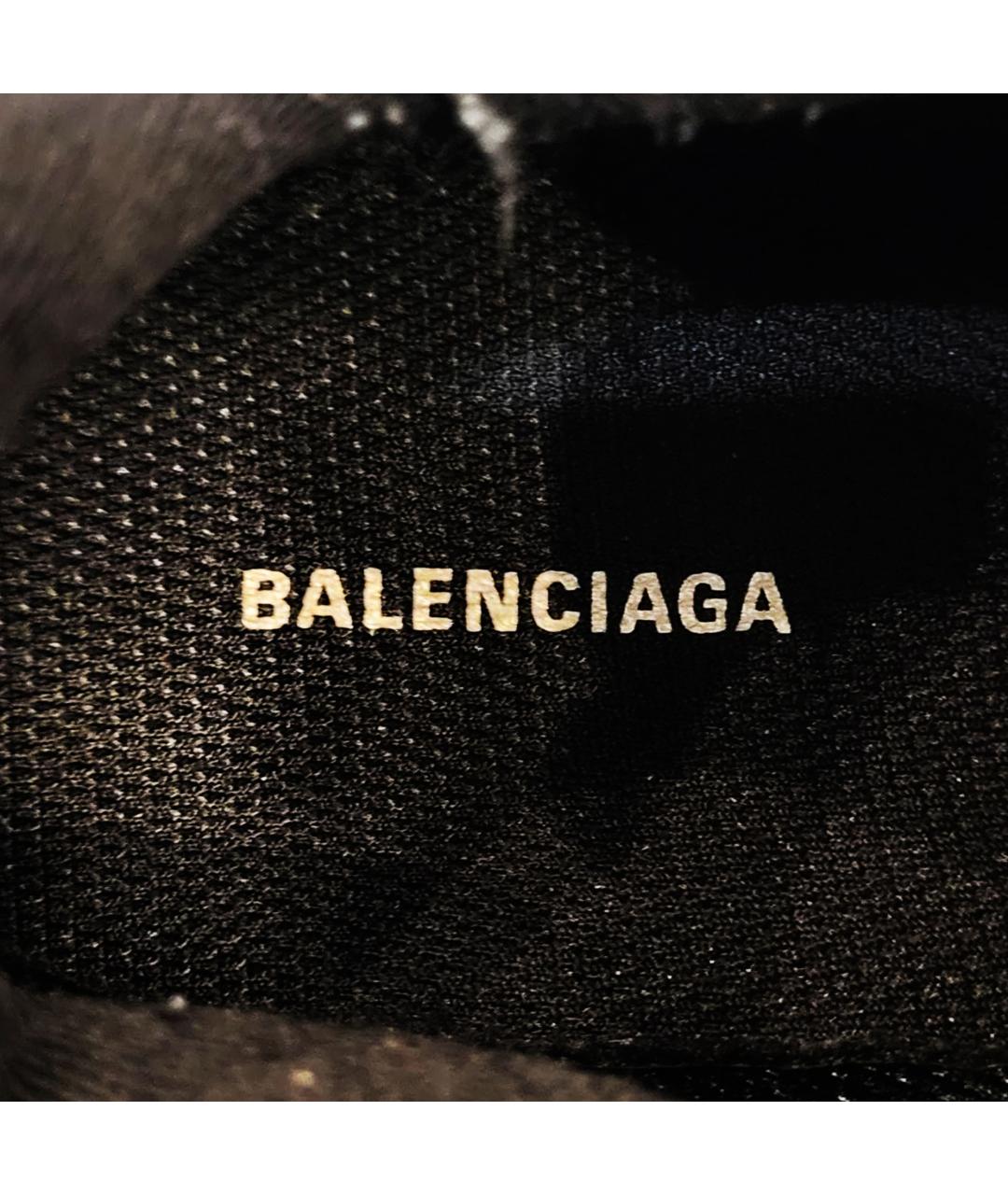 BALENCIAGA Черные кожаные кроссовки, фото 7