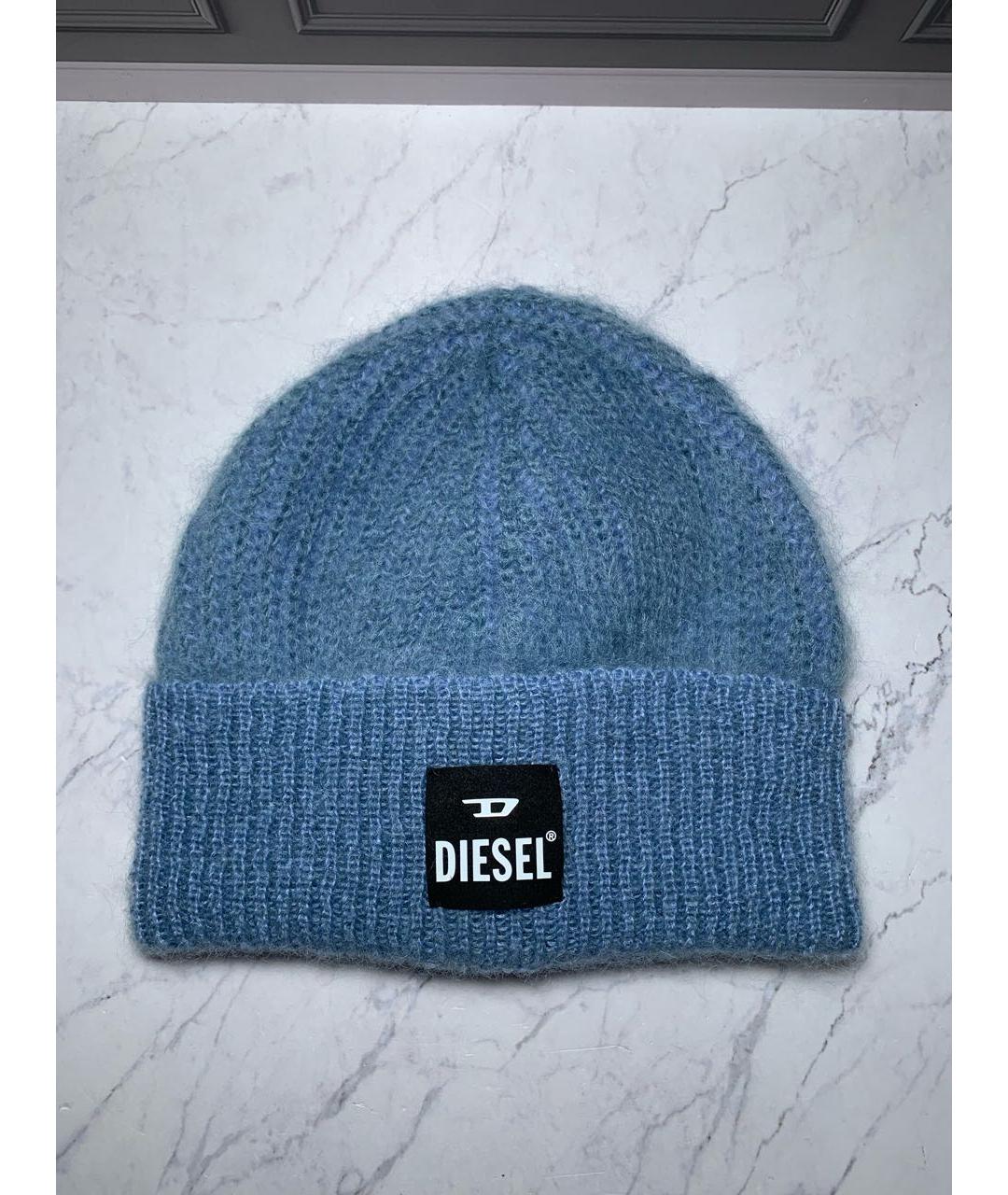 DIESEL Голубая шерстяная шапка, фото 6