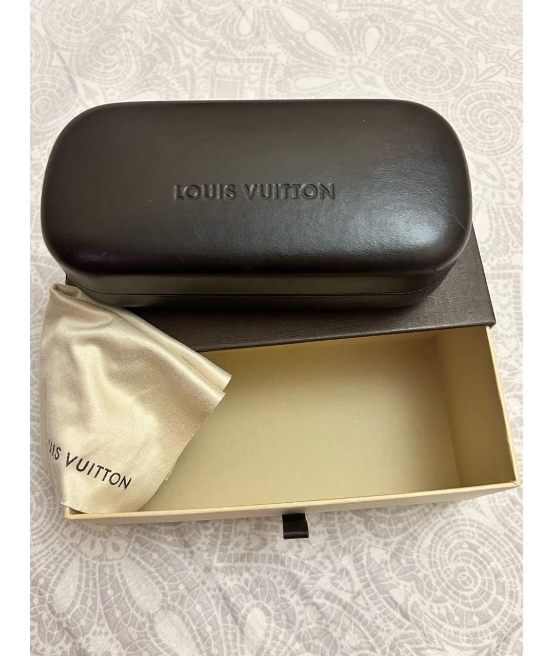 LOUIS VUITTON Коричневые пластиковые солнцезащитные очки, фото 4