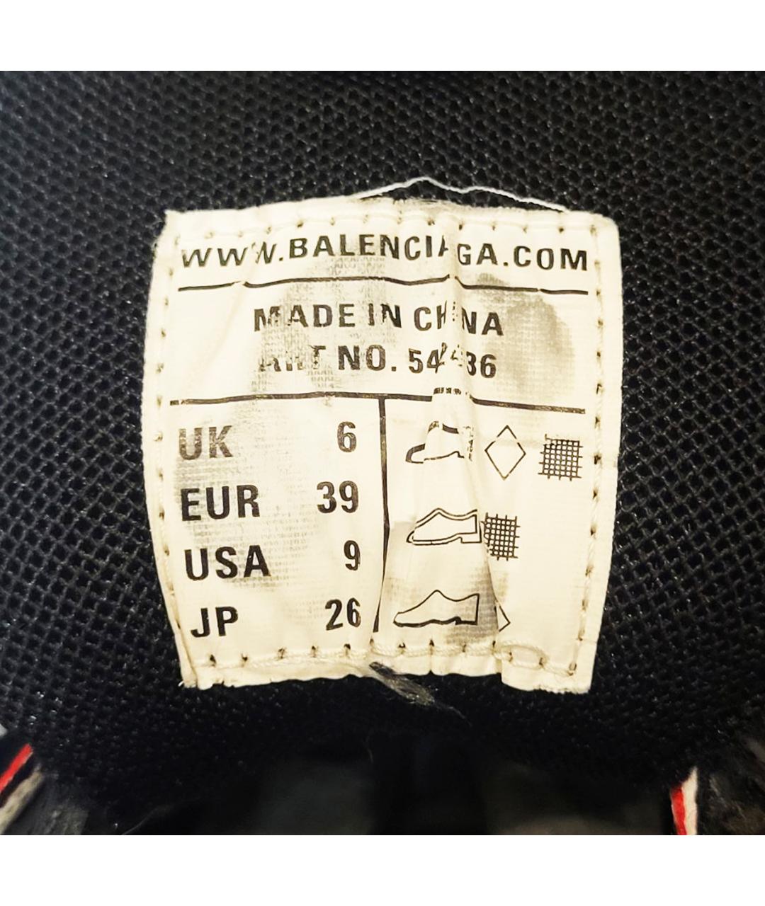BALENCIAGA Черные кожаные кроссовки, фото 7