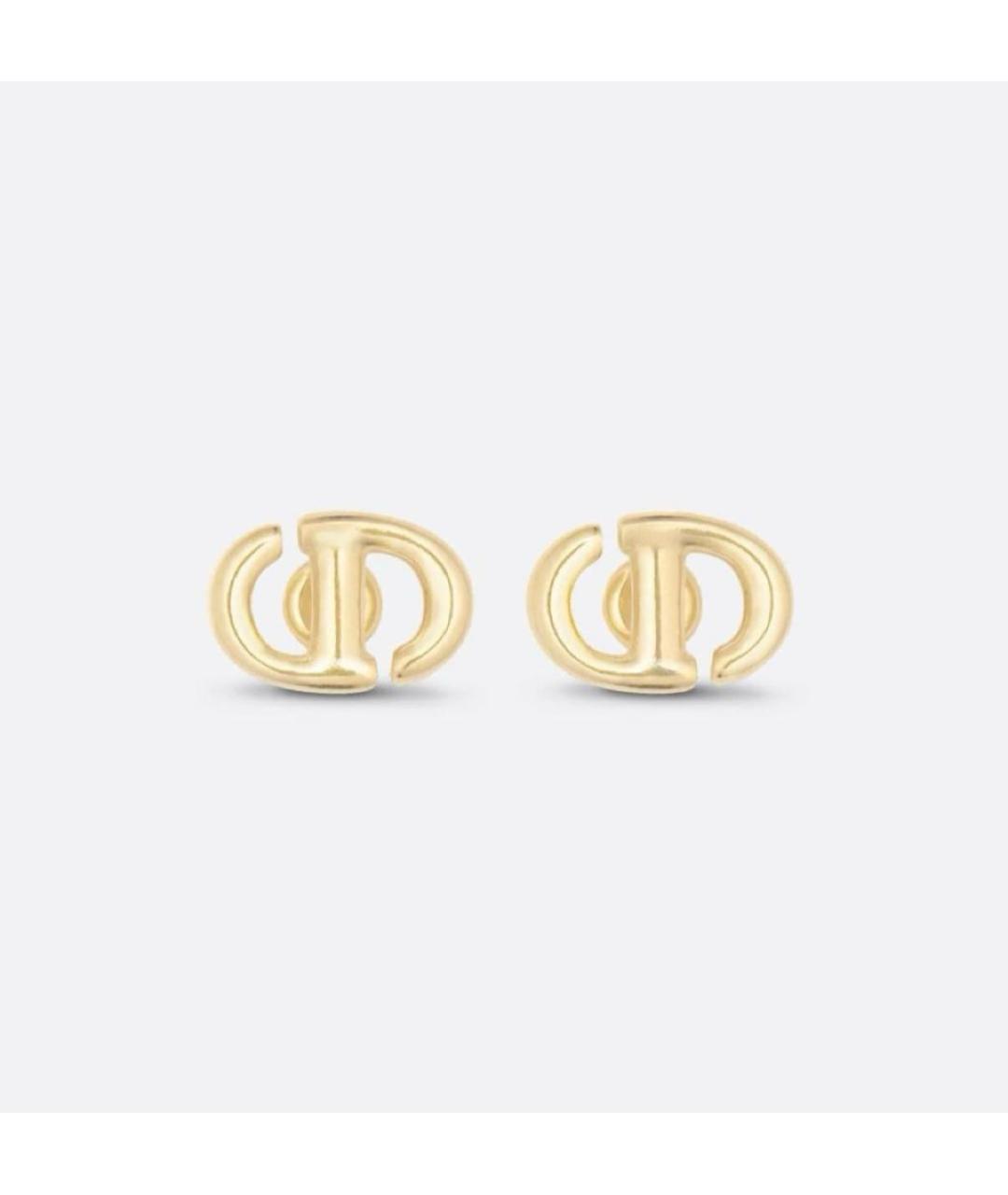 CHRISTIAN DIOR Золотые латунные серьги, фото 9