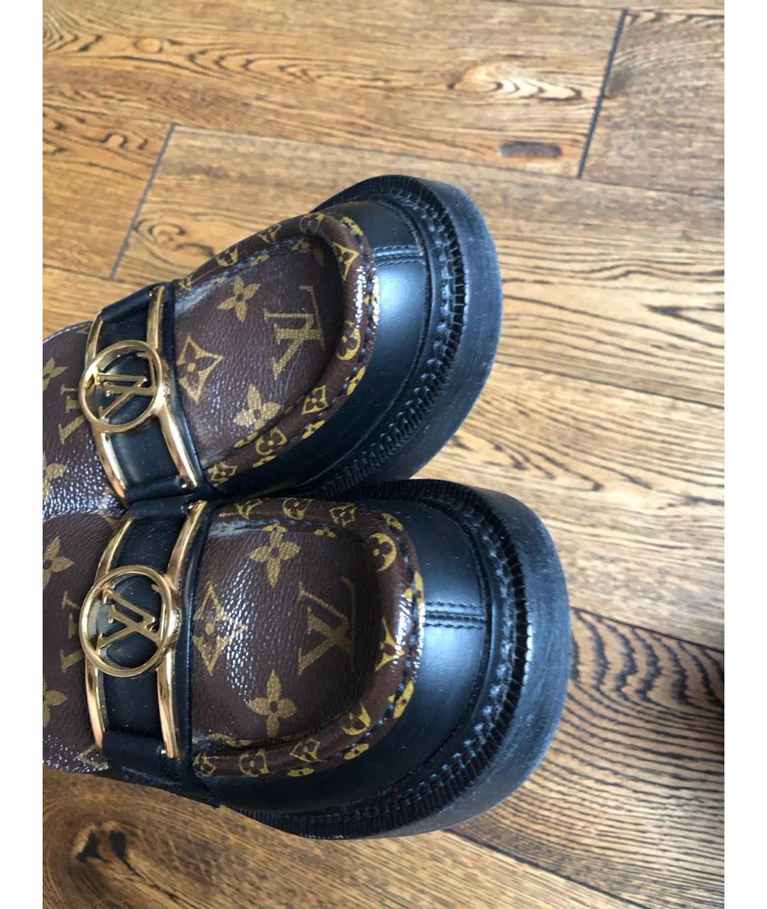 LOUIS VUITTON Коричневые лоферы, фото 5