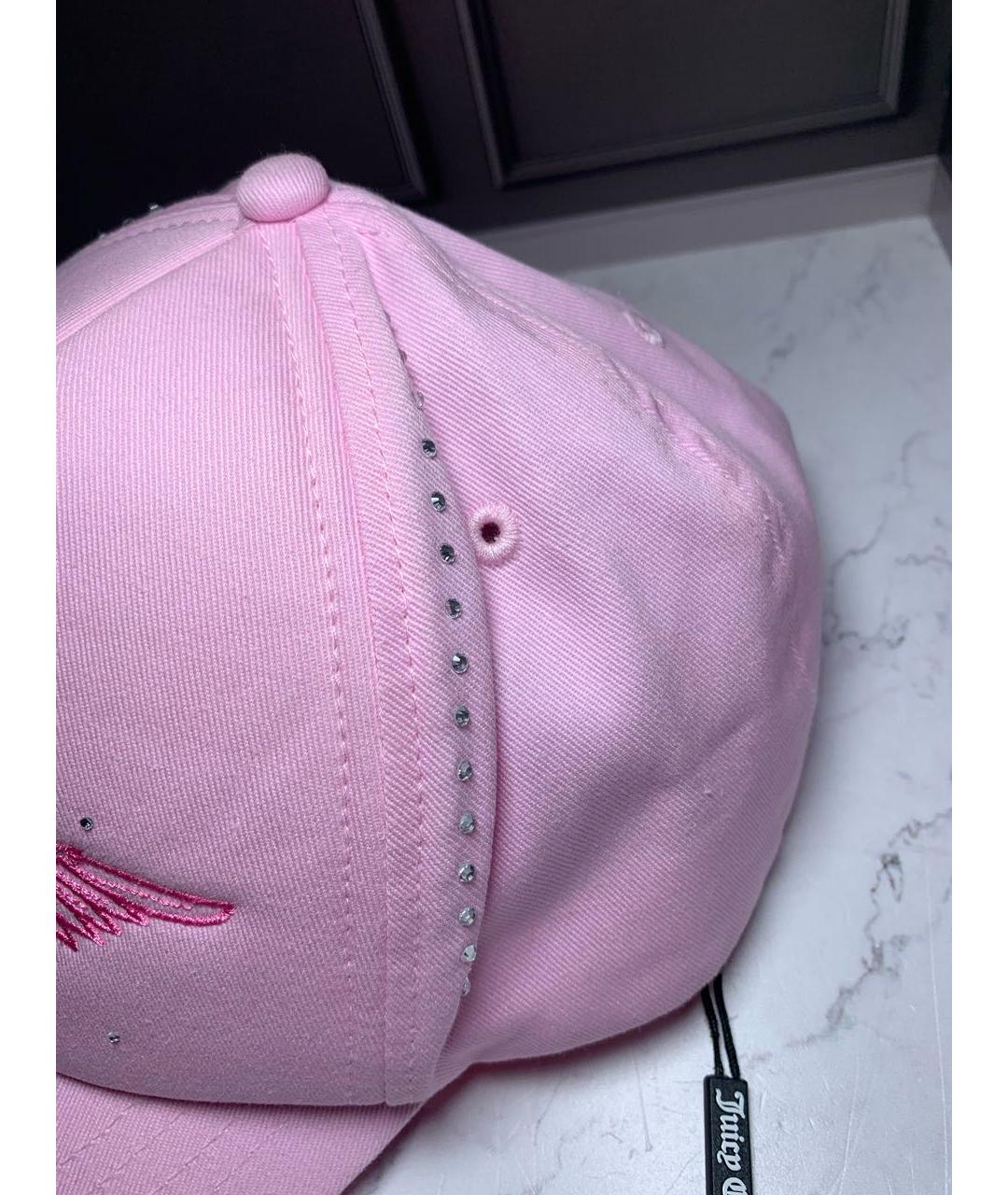 JUICY COUTURE Розовая хлопковая кепка, фото 7