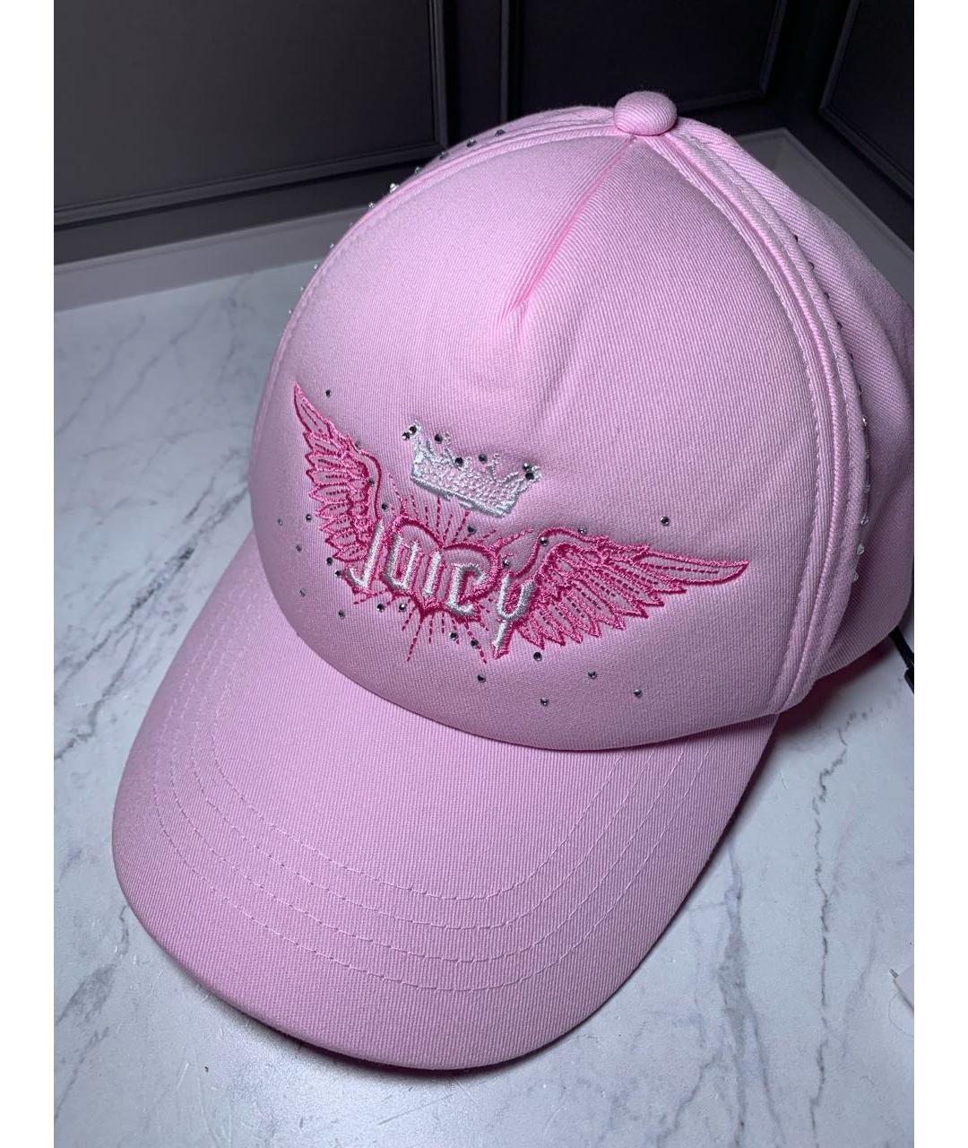 JUICY COUTURE Розовая хлопковая кепка, фото 3