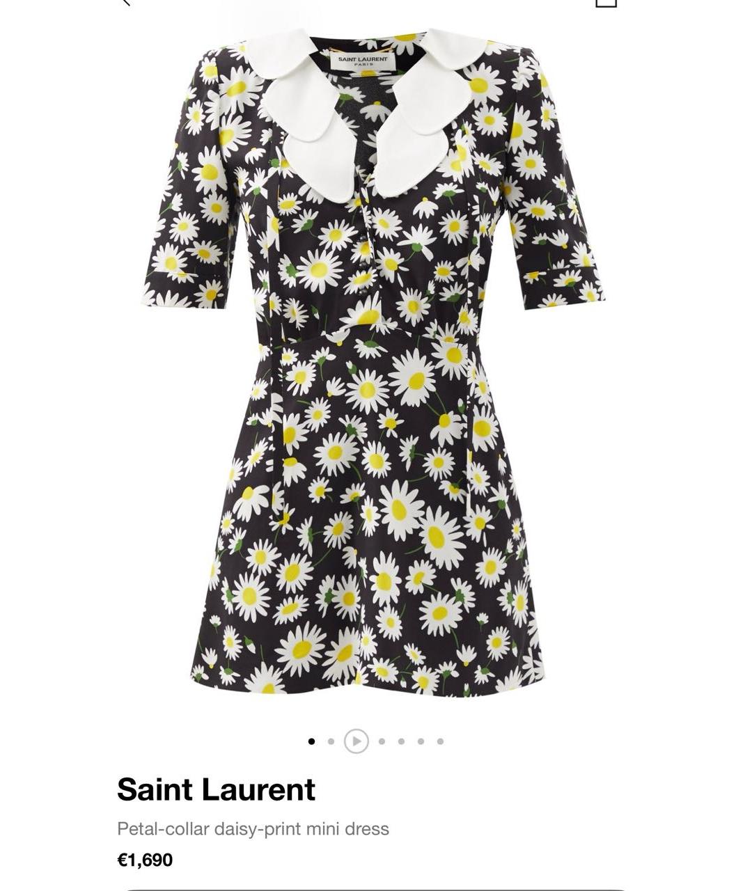 SAINT LAURENT Вискозное повседневное платье, фото 7
