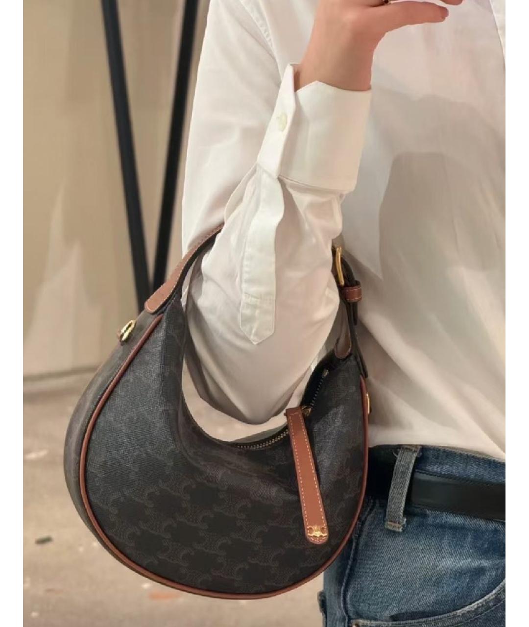 CELINE Кожаная сумка через плечо, фото 7