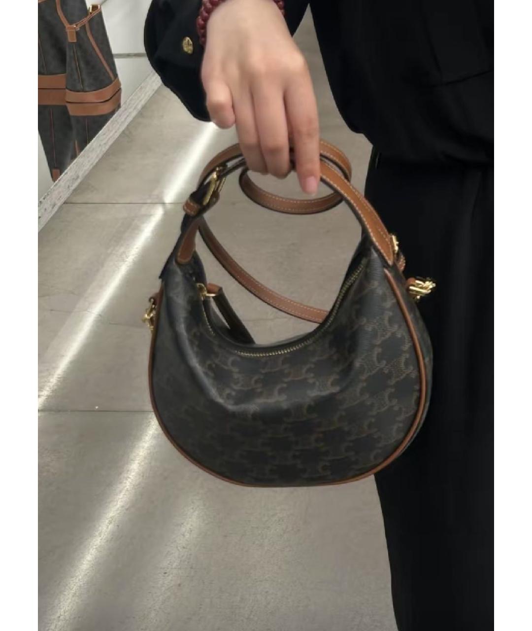 CELINE Кожаная сумка через плечо, фото 8