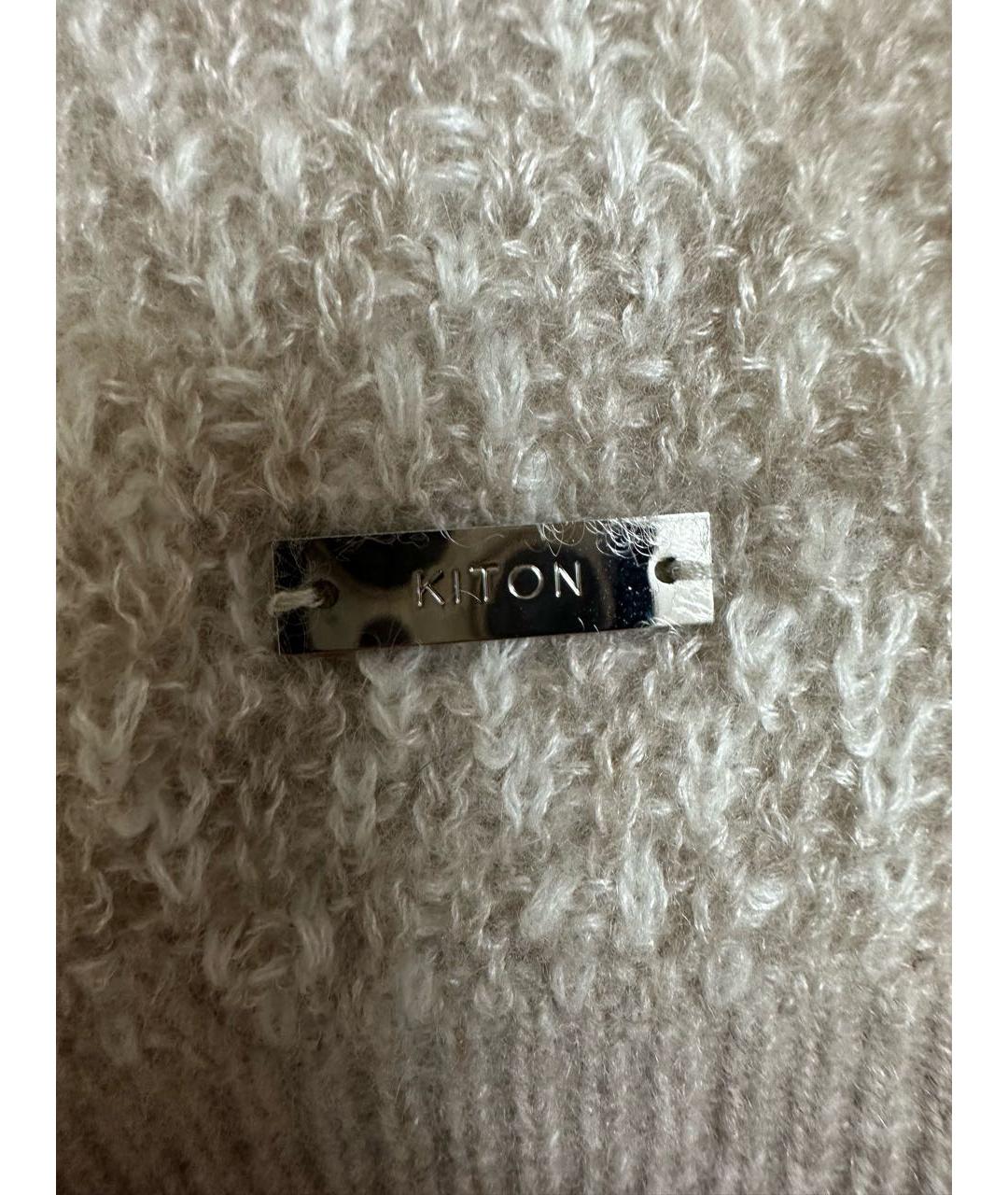 KITON Бежевый кашемировый джемпер / свитер, фото 2