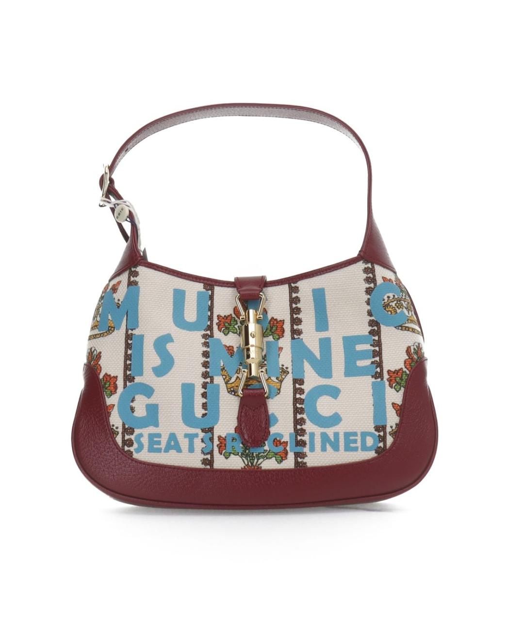 GUCCI Бордовая кожаная сумка через плечо, фото 9