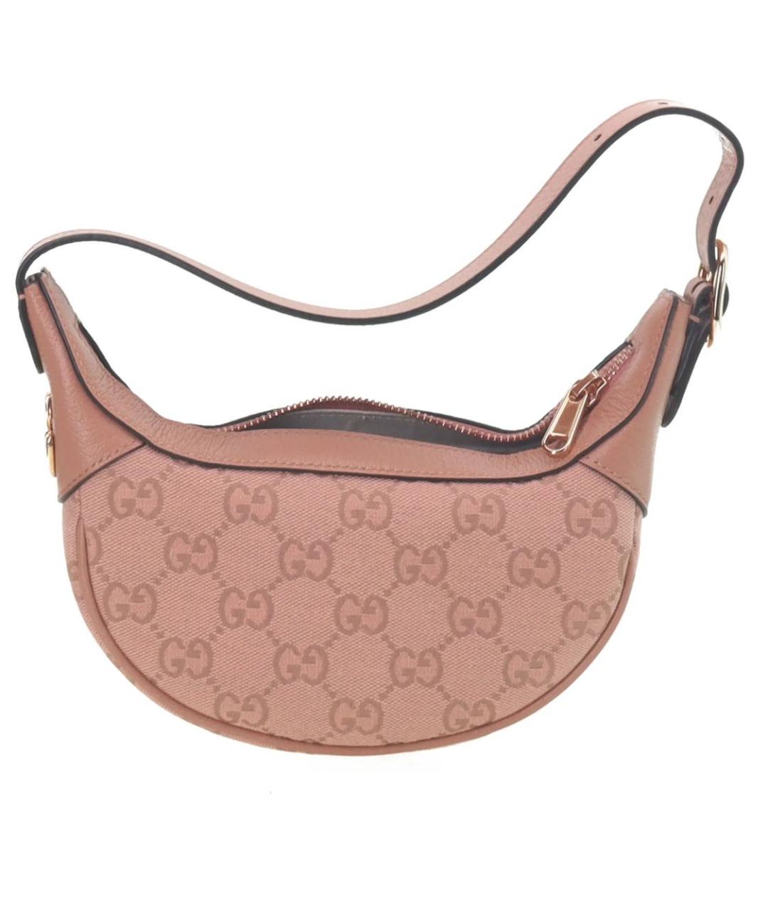 GUCCI Коралловая кожаная сумка с короткими ручками, фото 9
