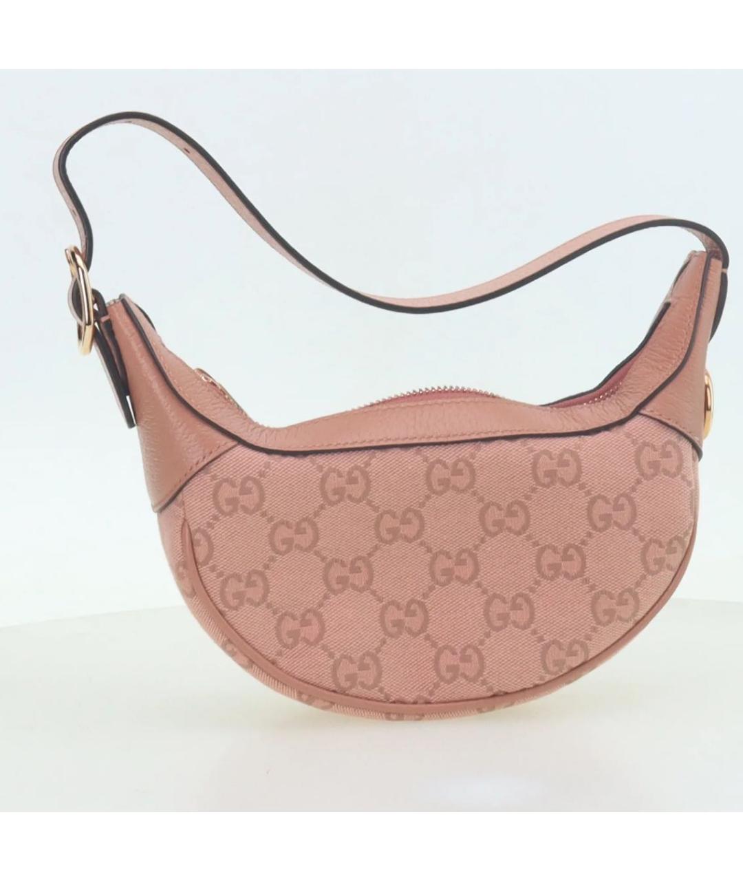GUCCI Коралловая кожаная сумка с короткими ручками, фото 3