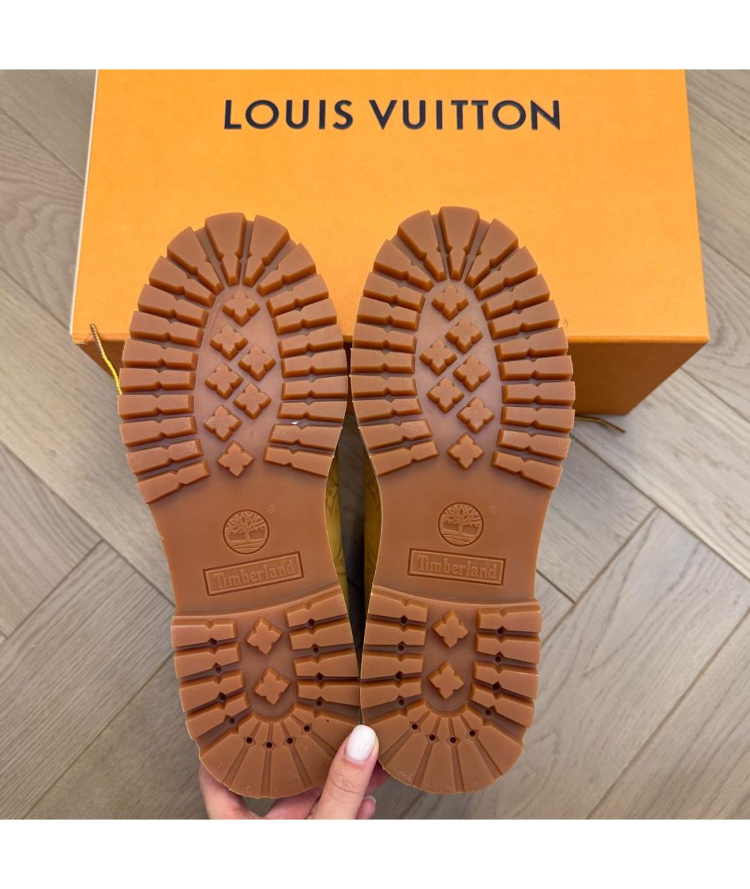 LOUIS VUITTON Коричневые кожаные ботинки, фото 4