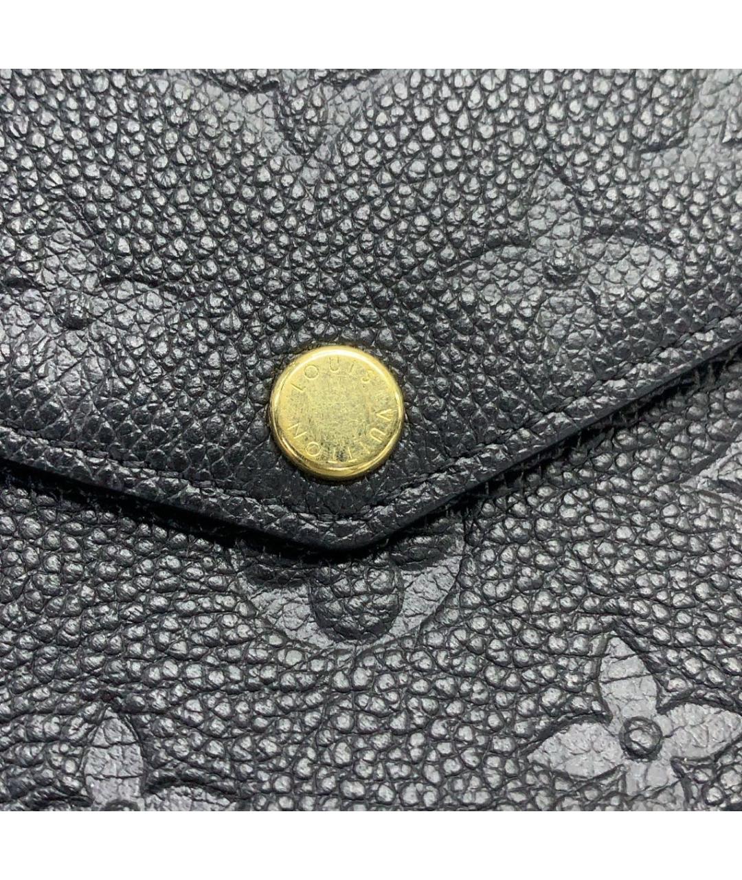 LOUIS VUITTON Черная кожаная сумка через плечо, фото 7
