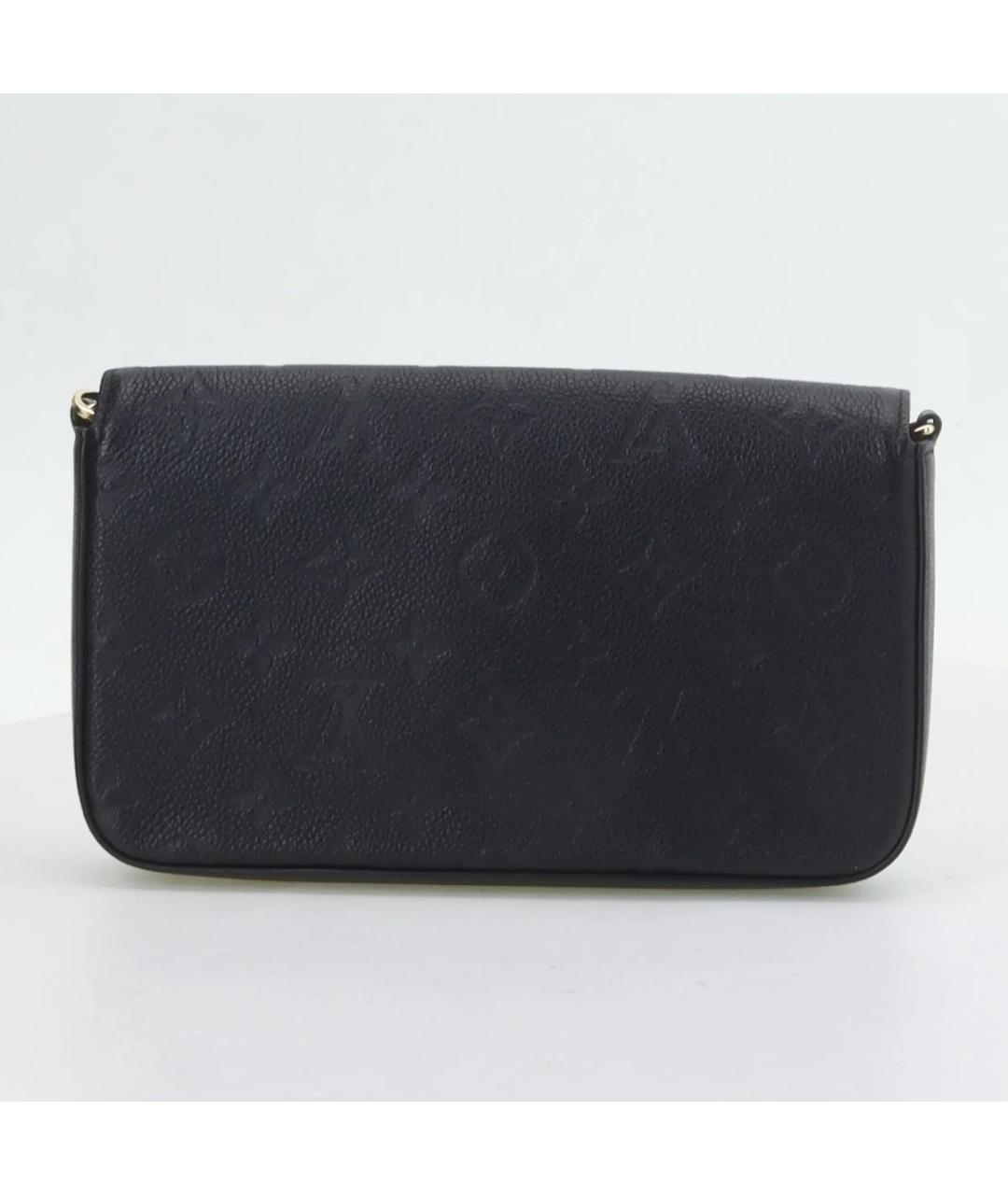 LOUIS VUITTON Черная кожаная сумка через плечо, фото 3