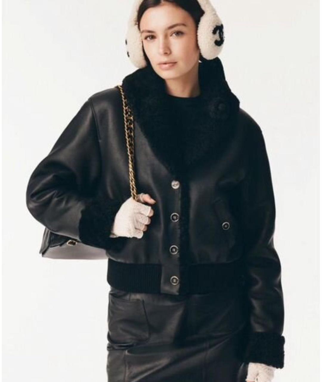 CHANEL Черные митенки, фото 3
