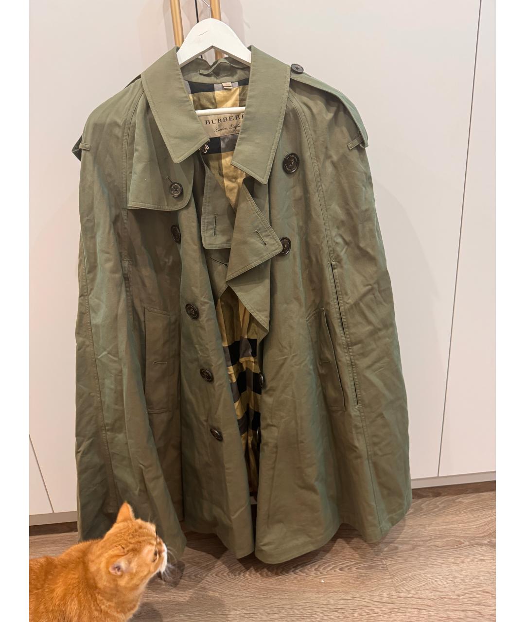 BURBERRY Бежевый хлопковый тренч/плащ, фото 9