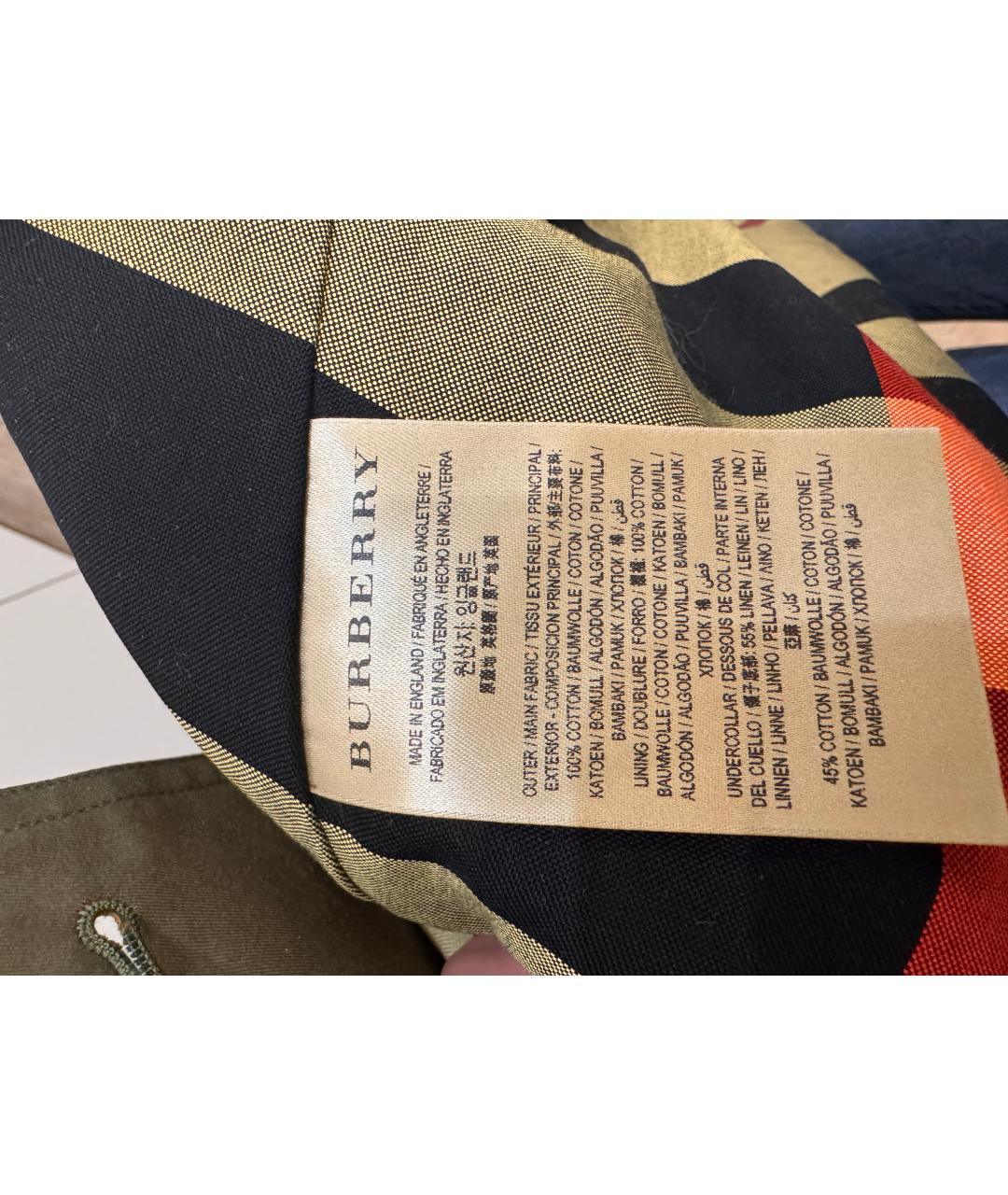 BURBERRY Бежевый хлопковый тренч/плащ, фото 7