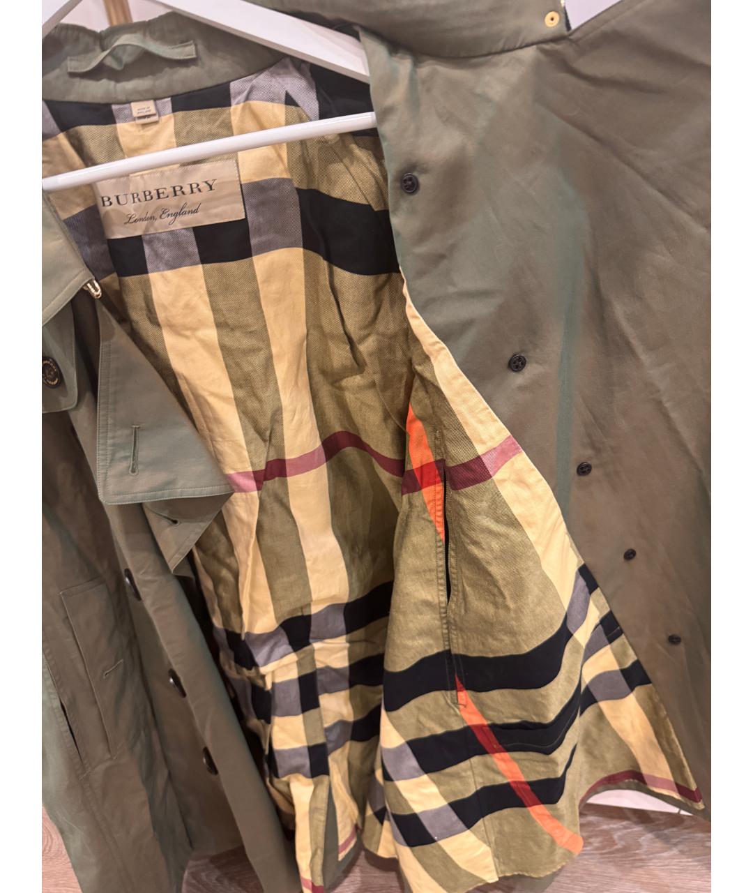 BURBERRY Бежевый хлопковый тренч/плащ, фото 6