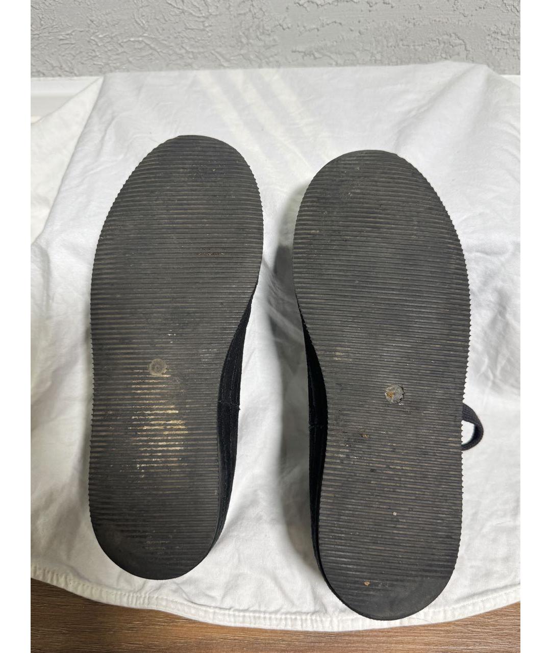 ANN DEMEULEMEESTER Черные замшевые кеды, фото 6