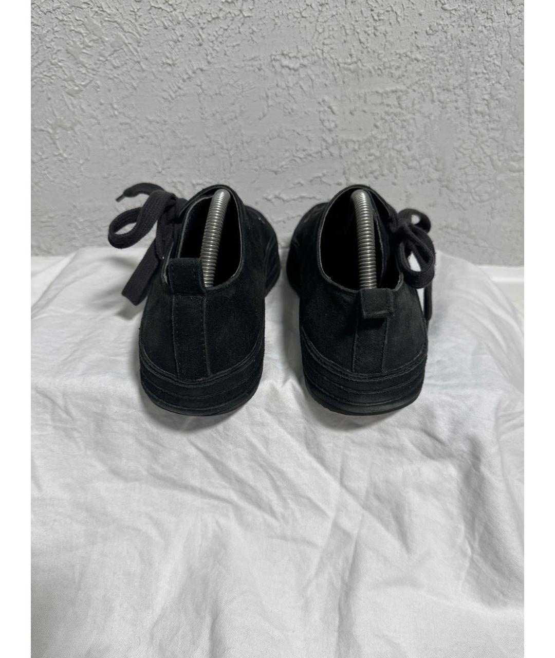 ANN DEMEULEMEESTER Черные замшевые кеды, фото 4