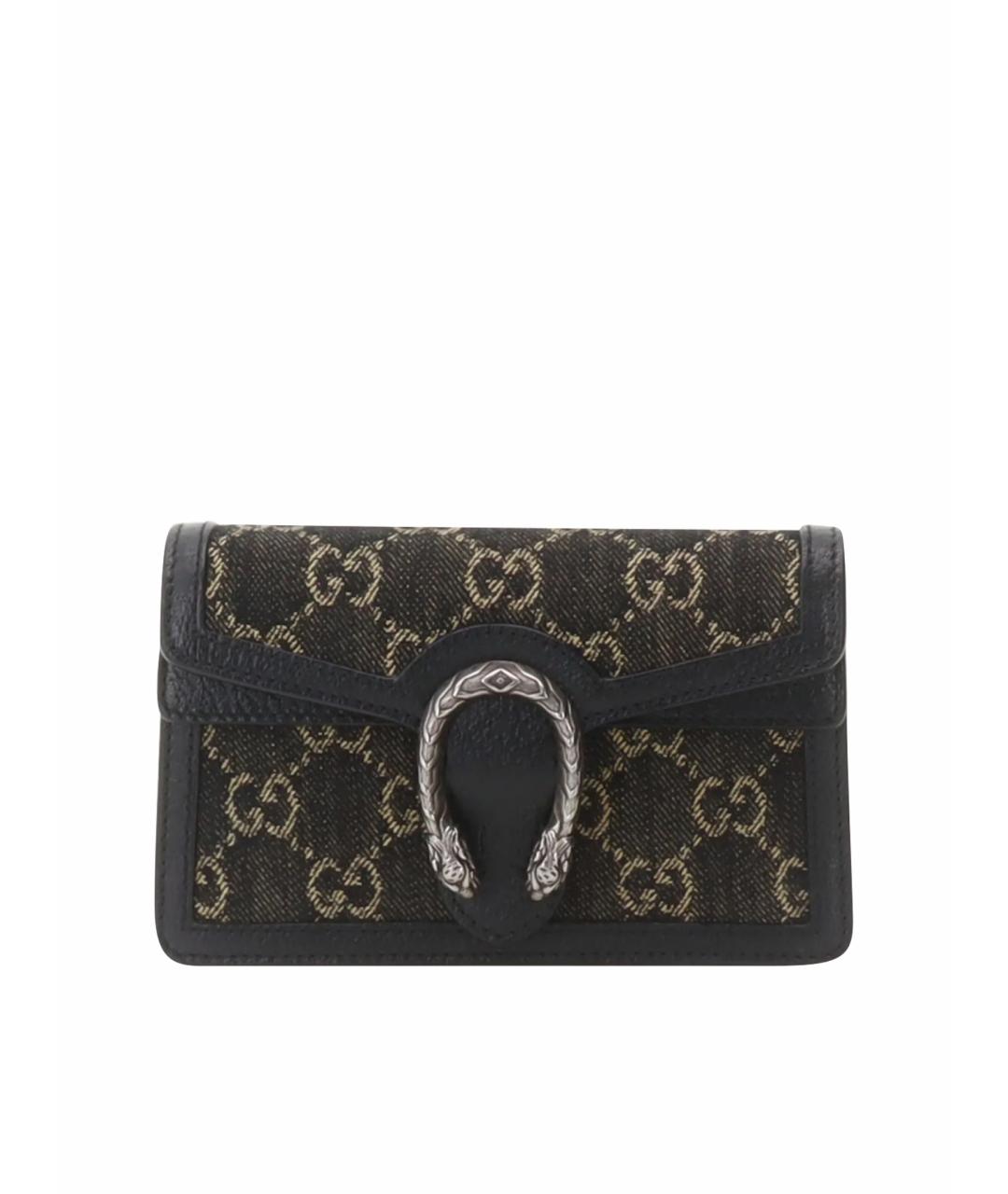GUCCI Черная кожаная сумка через плечо, фото 1