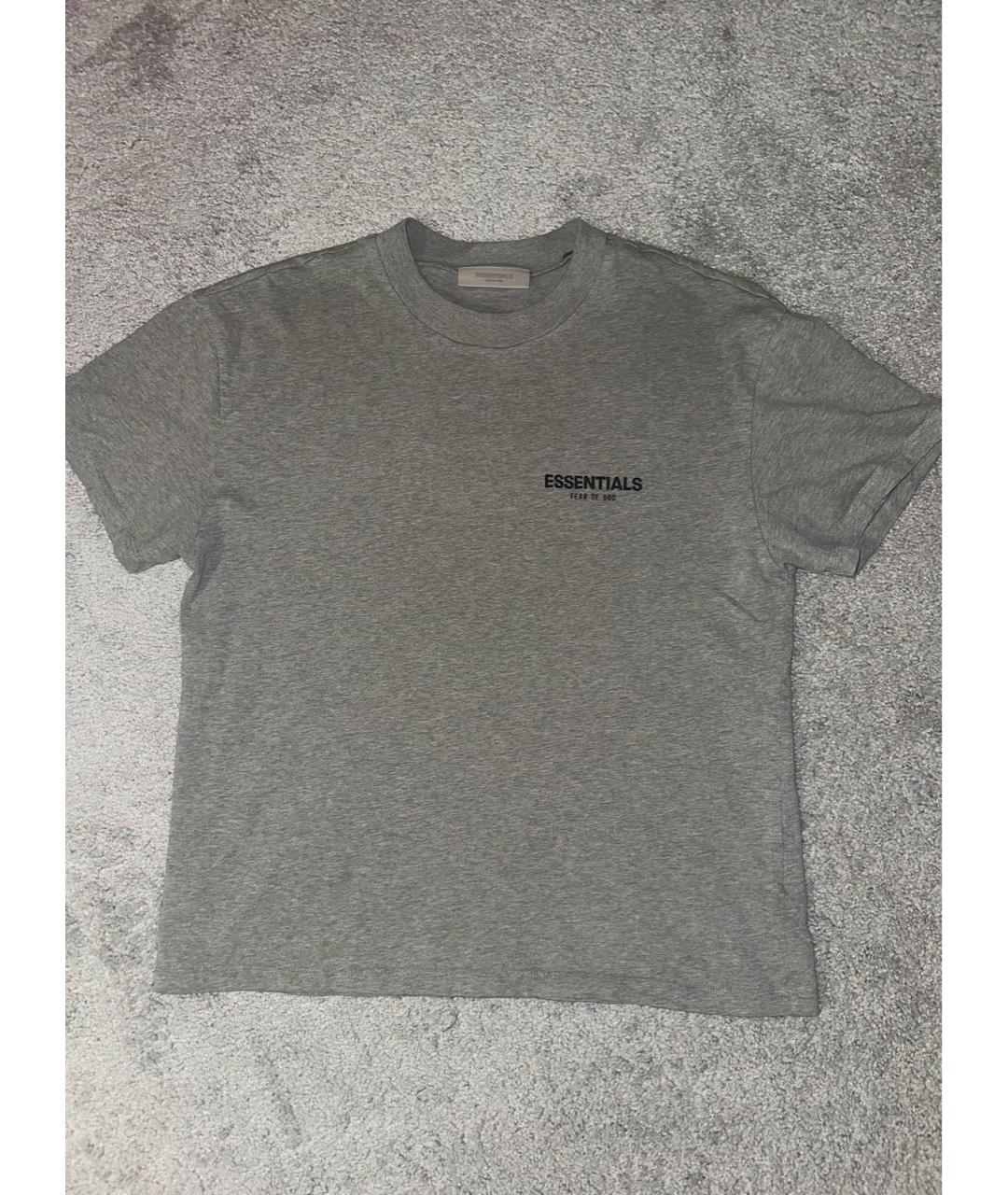 FEAR OF GOD ESSENTIALS Серая хлопковая футболка, фото 5