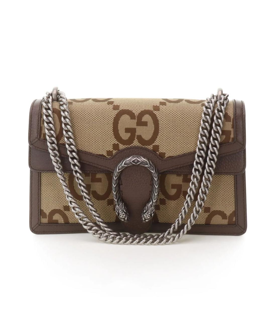 GUCCI Коричневая кожаная сумка через плечо, фото 7