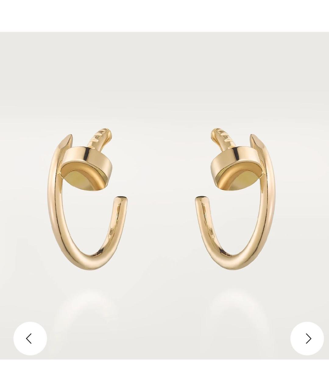 CARTIER Золотые серьги из желтого золота, фото 4