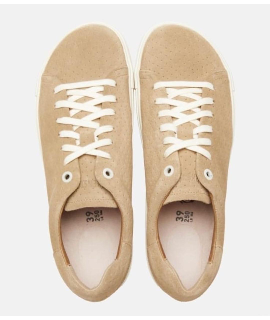 BIRKENSTOCK Бежевые нубуковые брогги и оксфорды, фото 3