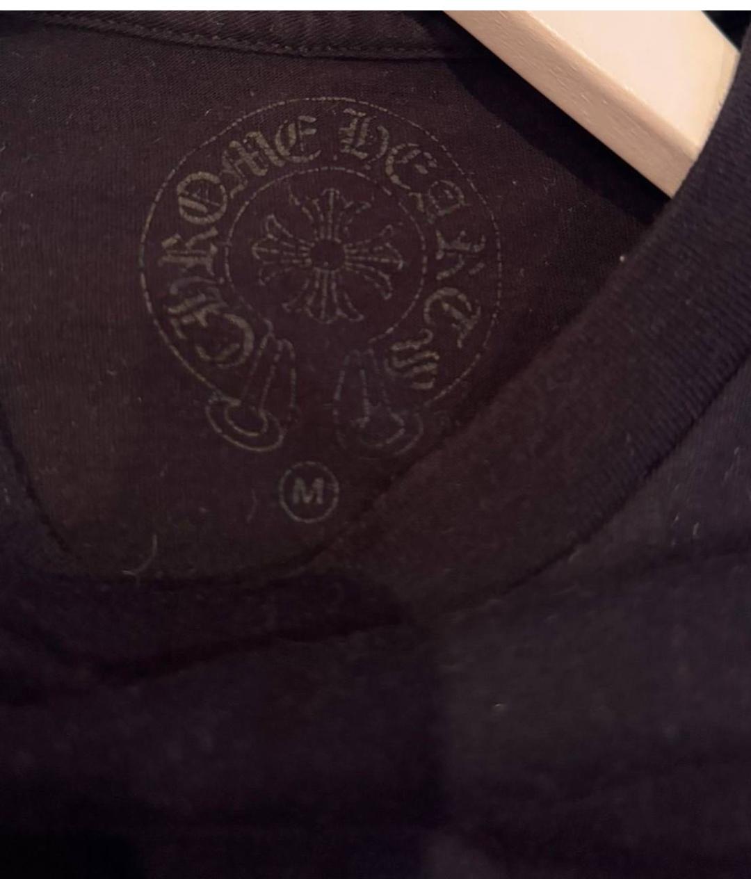 CHROME HEARTS Черная хлопковая футболка, фото 5