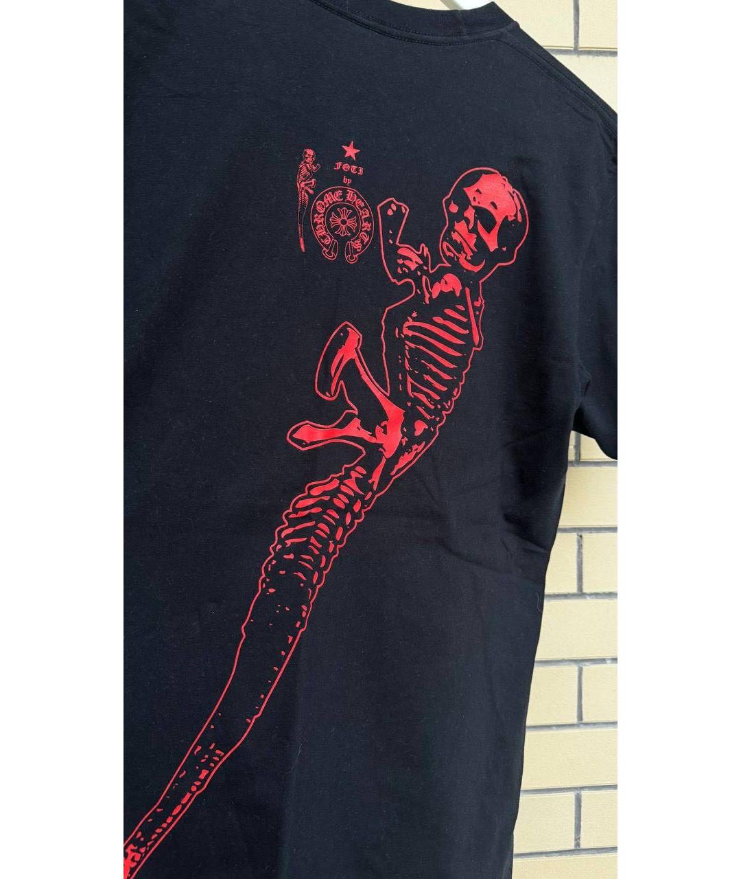 CHROME HEARTS Черная хлопковая футболка, фото 4