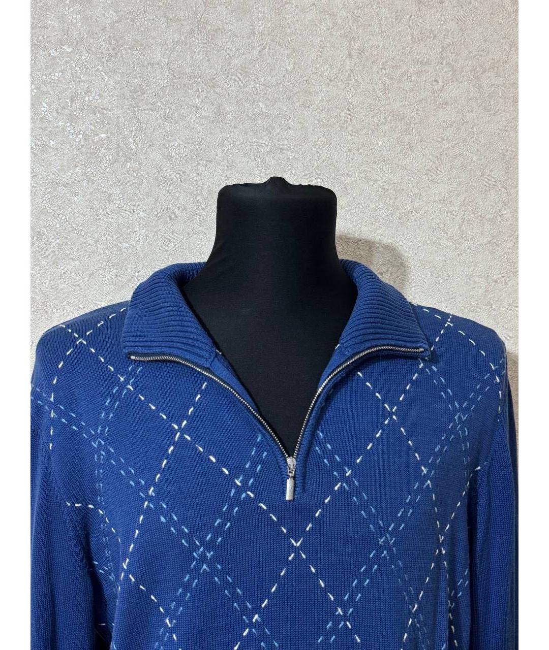 BRIONI Синий хлопковый джемпер / свитер, фото 5