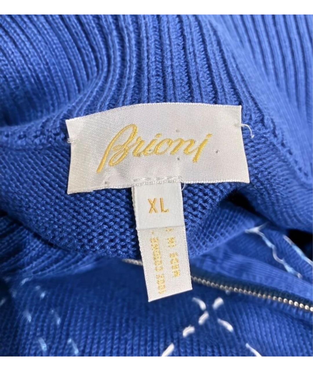 BRIONI Синий хлопковый джемпер / свитер, фото 3