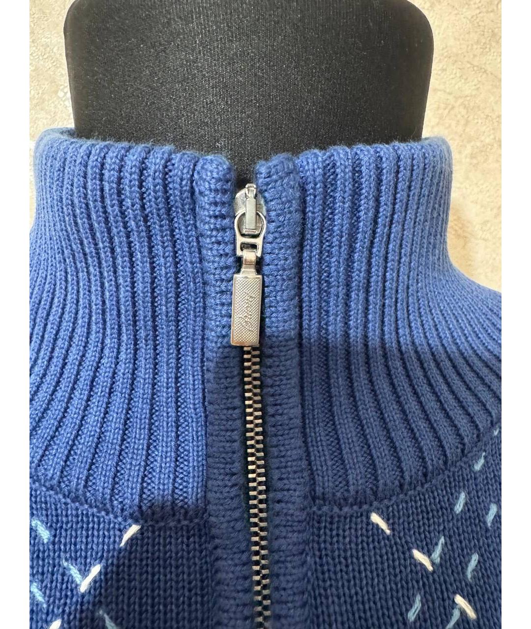 BRIONI Синий хлопковый джемпер / свитер, фото 4