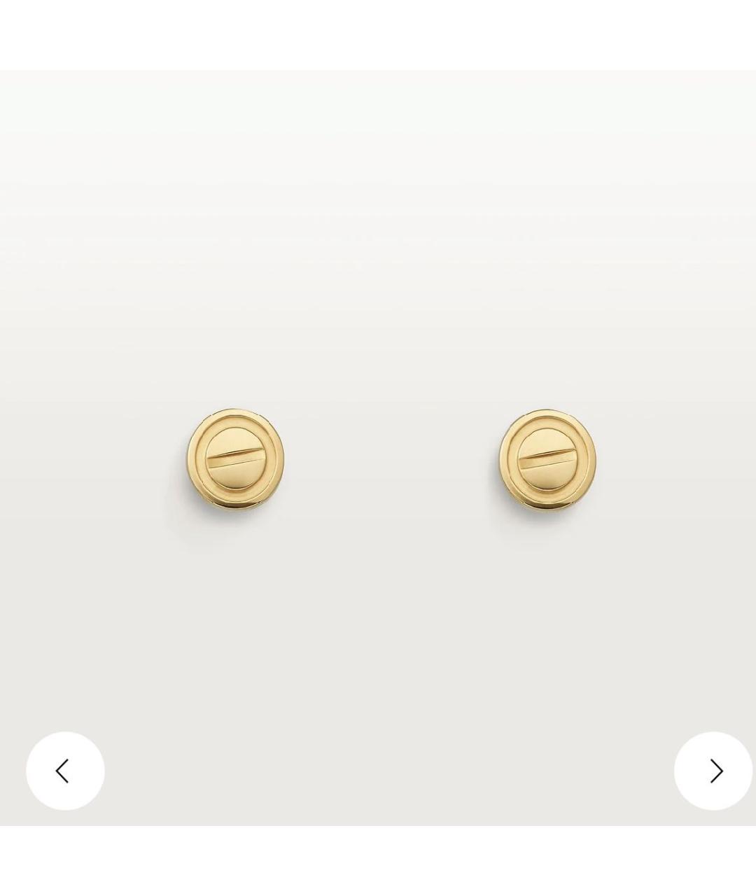 CARTIER Золотые серьги из желтого золота, фото 4