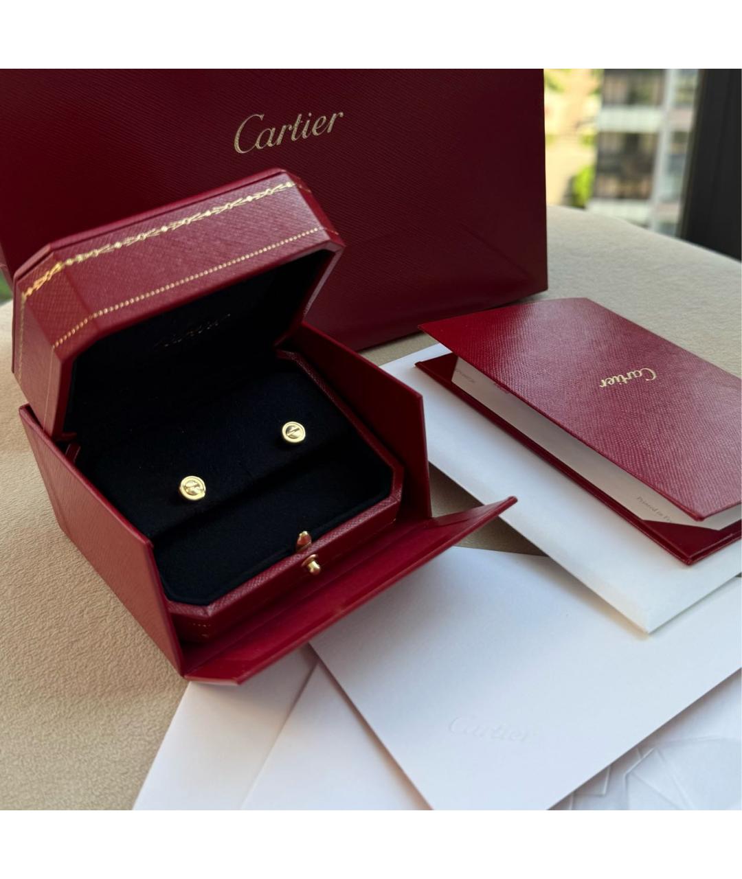 CARTIER Золотые серьги из желтого золота, фото 3