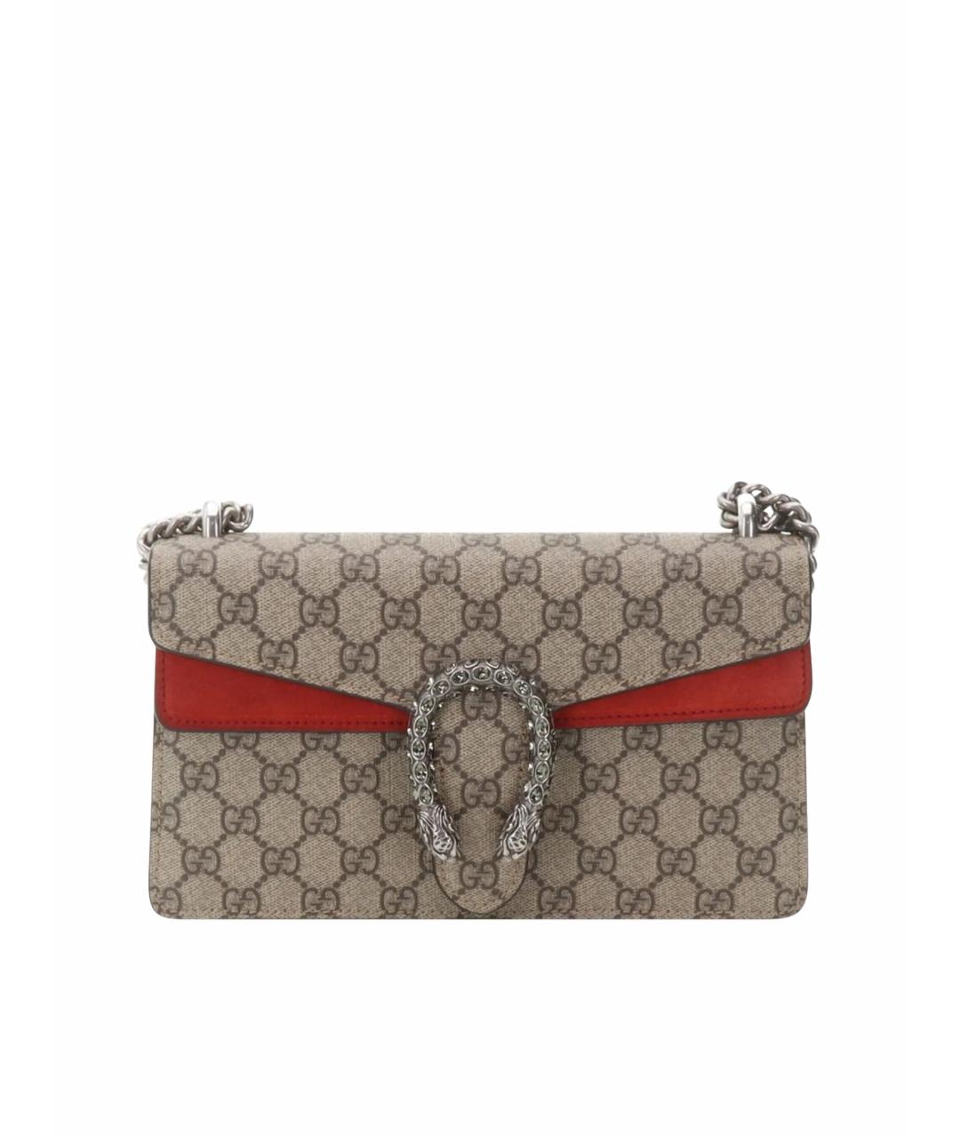 GUCCI Красная замшевая сумка через плечо, фото 1