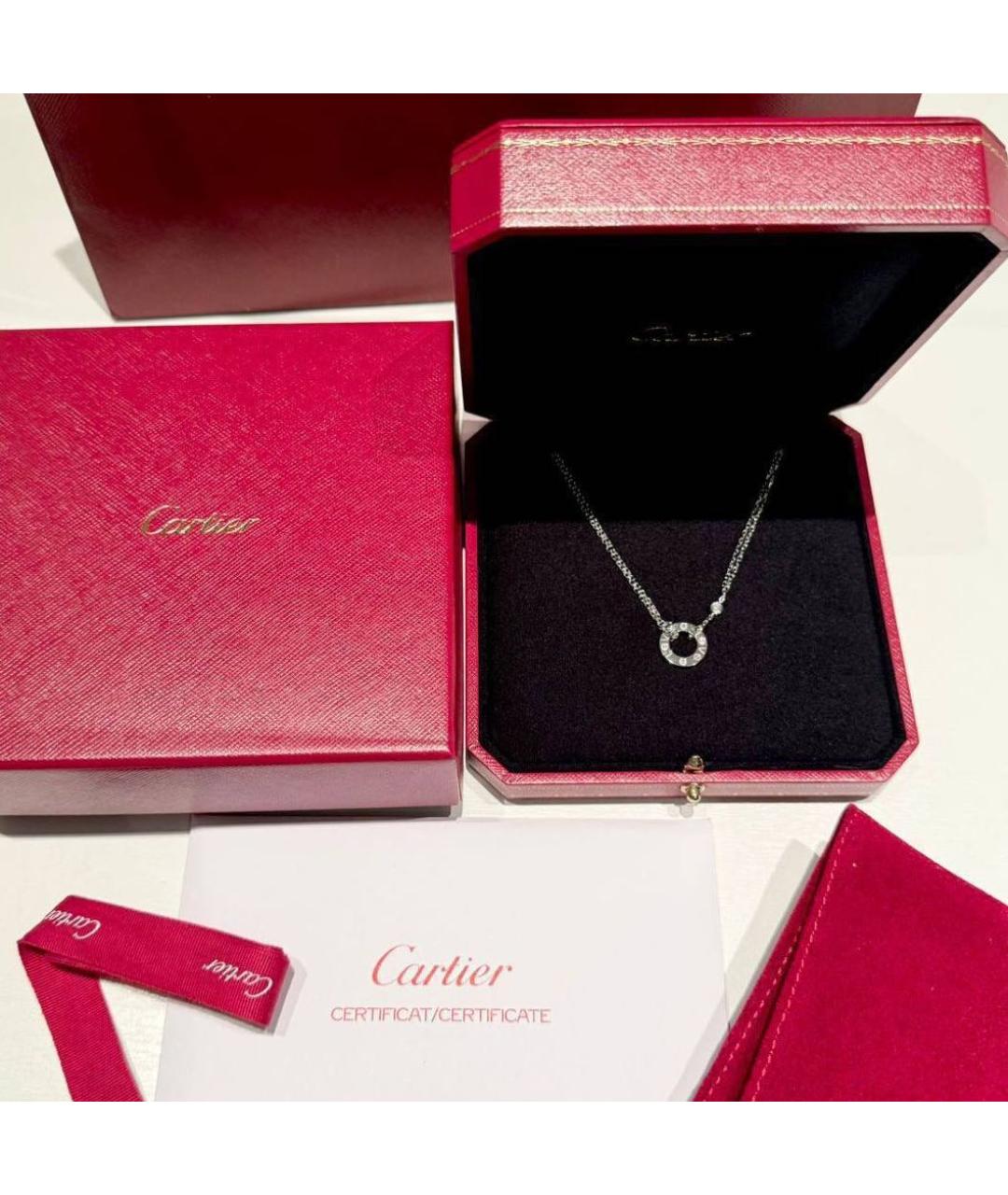 CARTIER Серебряное колье из белого золота, фото 3