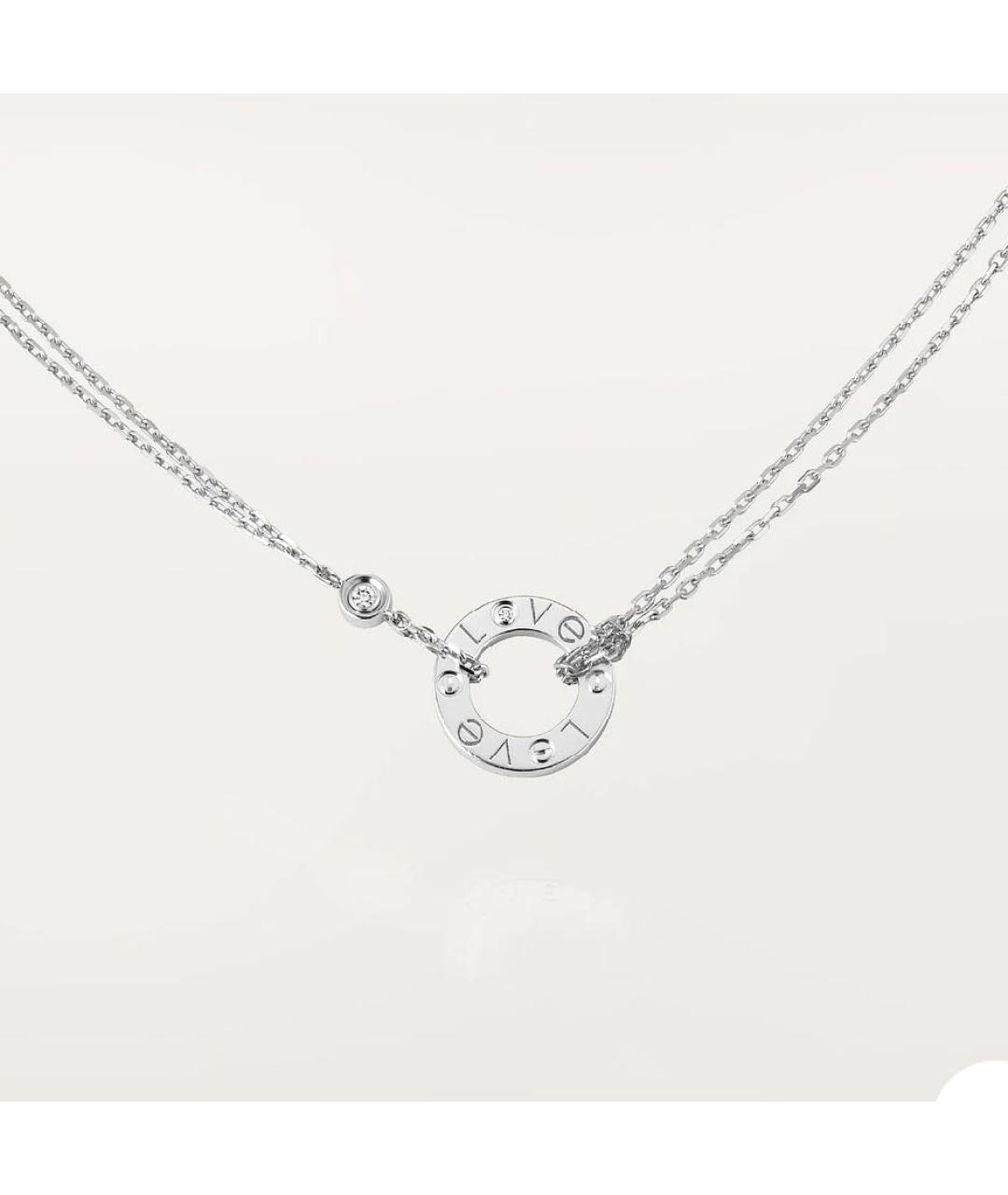 CARTIER Серебряное колье из белого золота, фото 4