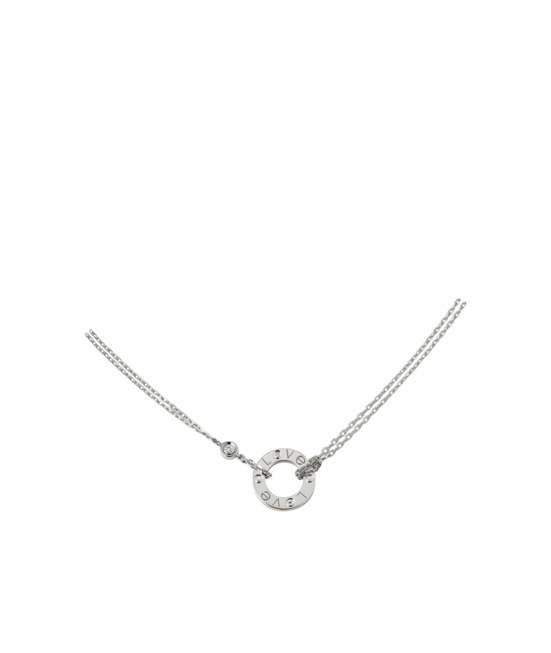 CARTIER Серебряное колье из белого золота, фото 1