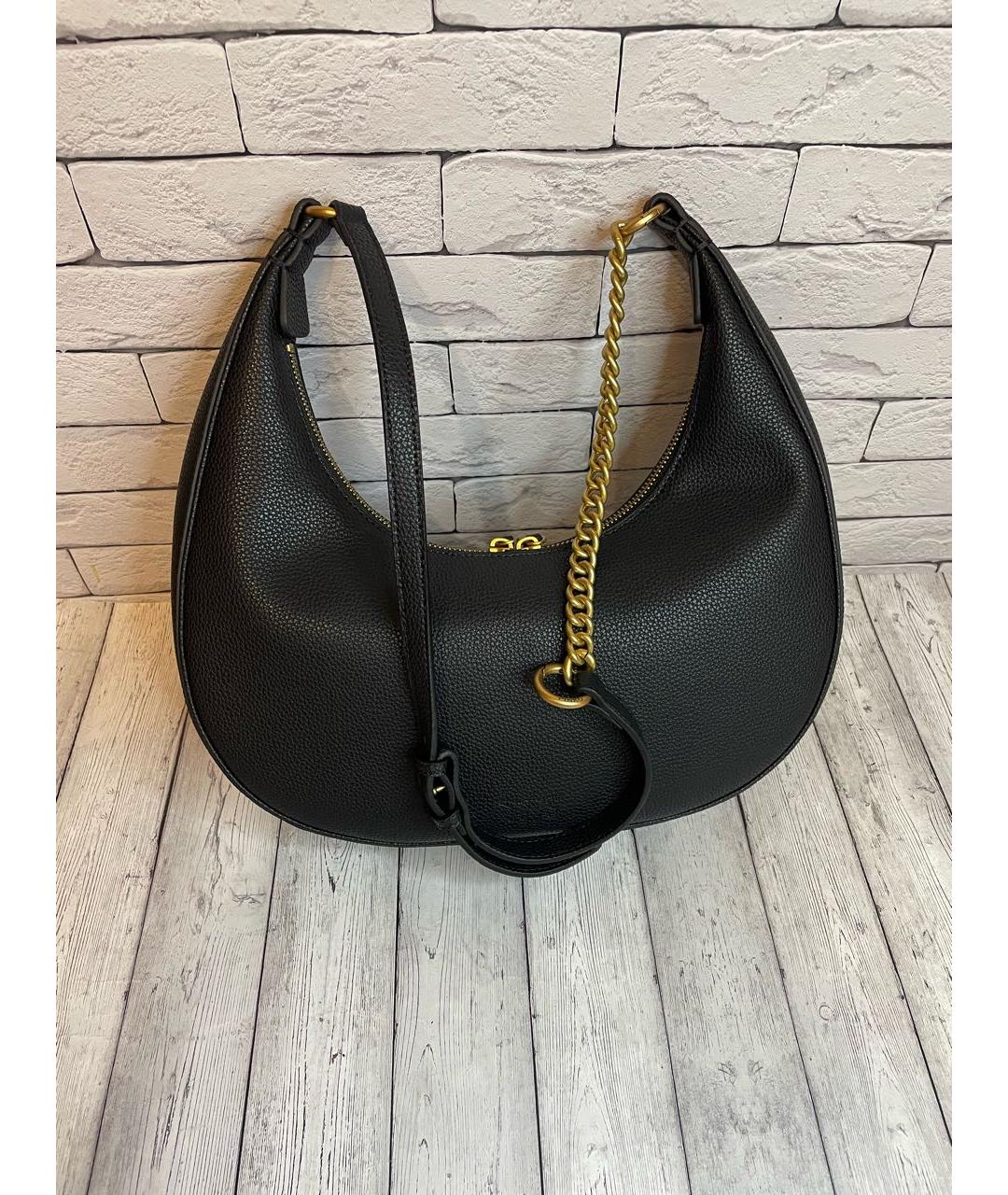 PINKO Черная кожаная сумка через плечо, фото 2