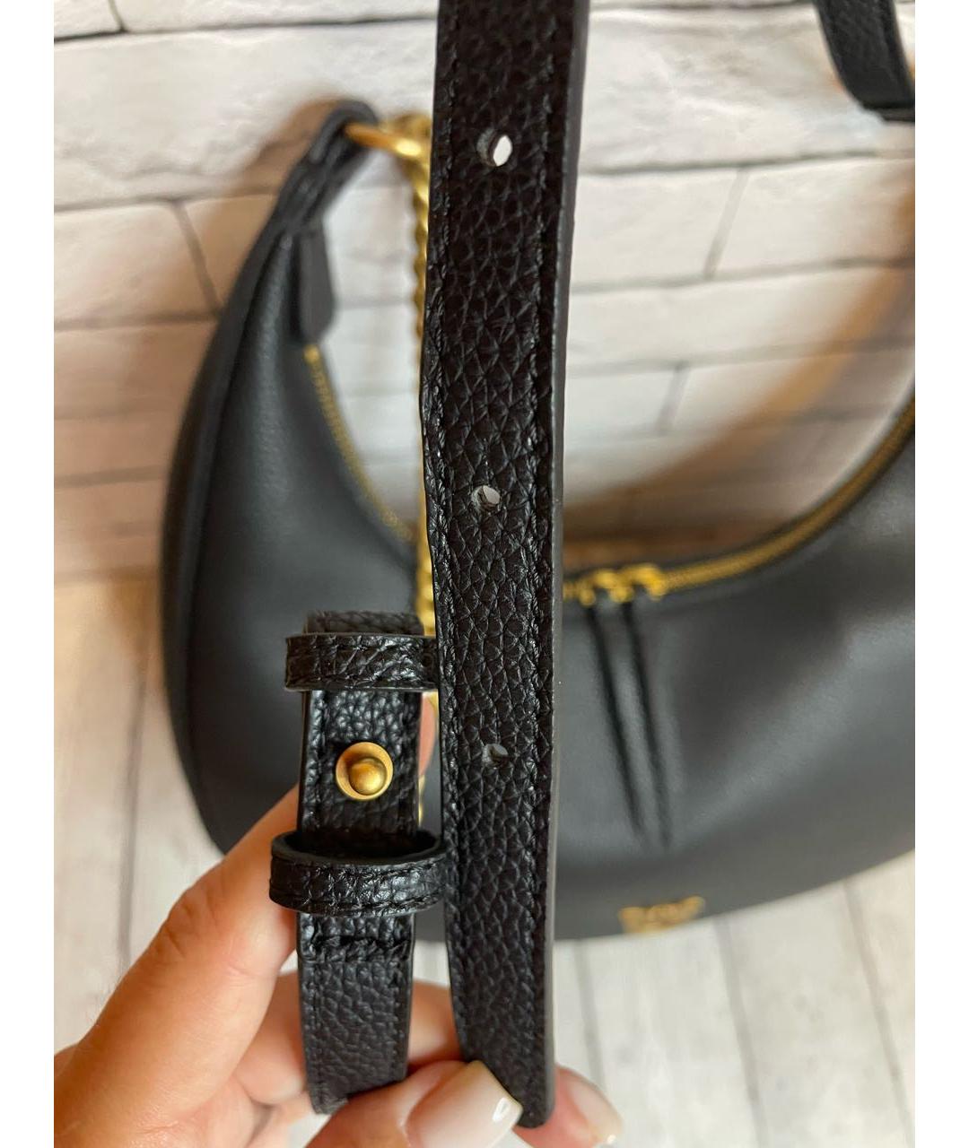 PINKO Черная кожаная сумка через плечо, фото 5