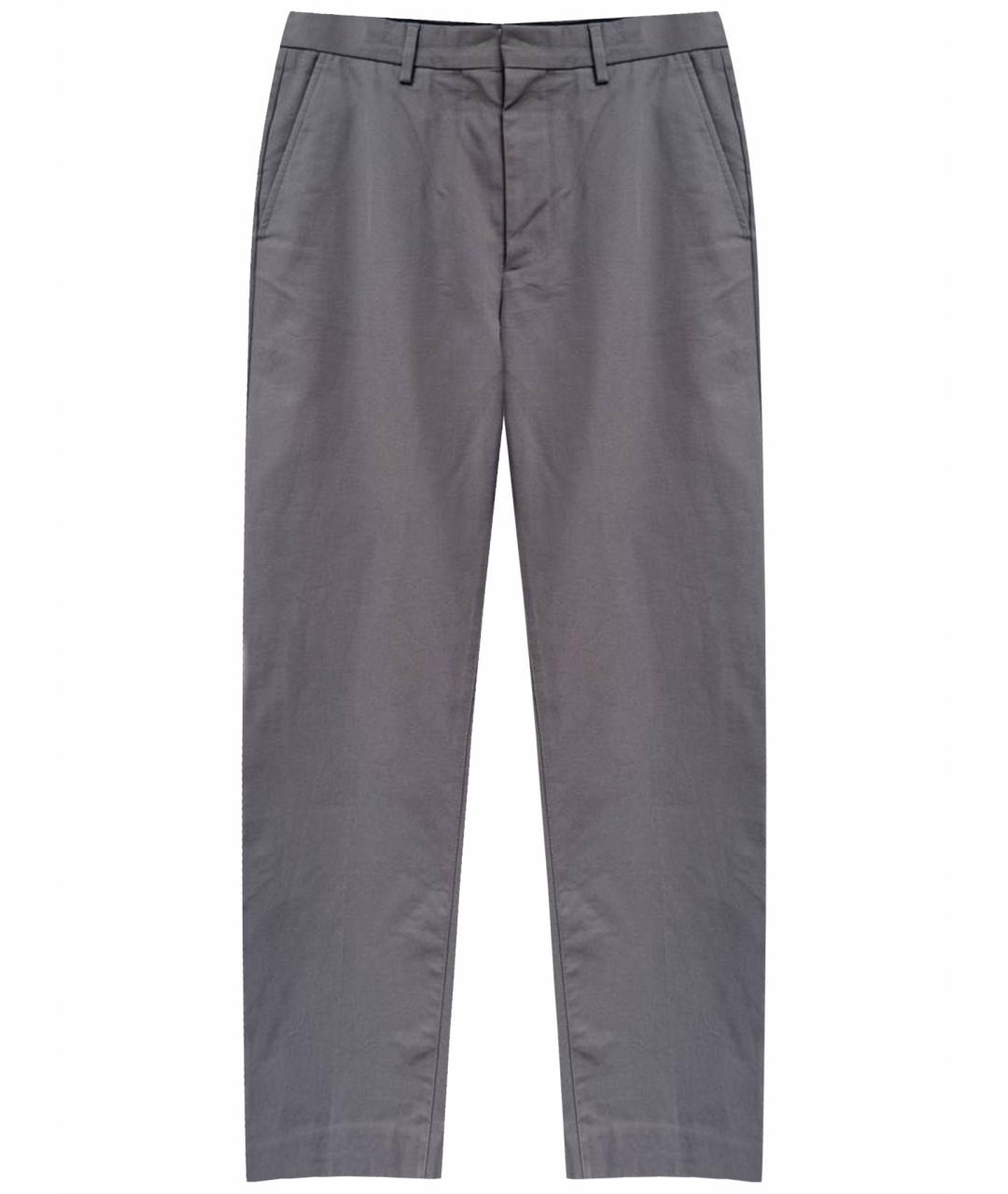 ACNE STUDIOS Антрацитовые хлопковые повседневные брюки, фото 1