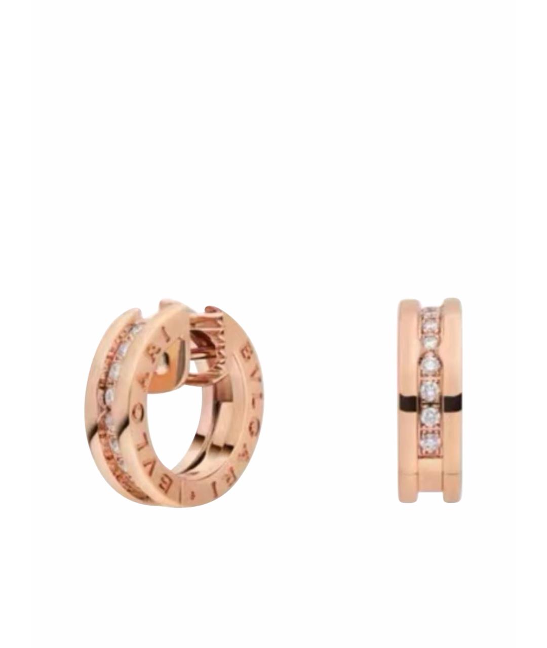 BVLGARI Золотые серьги из розового золота, фото 1