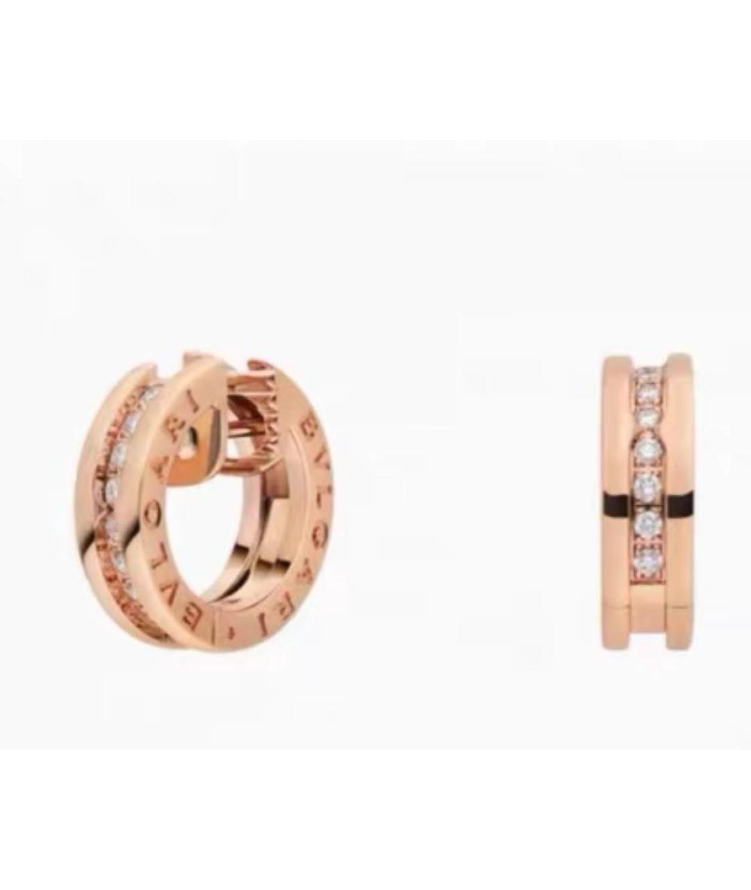 BVLGARI Золотые серьги из розового золота, фото 6