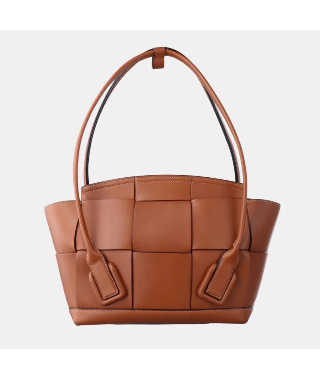BOTTEGA VENETA Коричневая кожаная сумка через плечо, фото 2