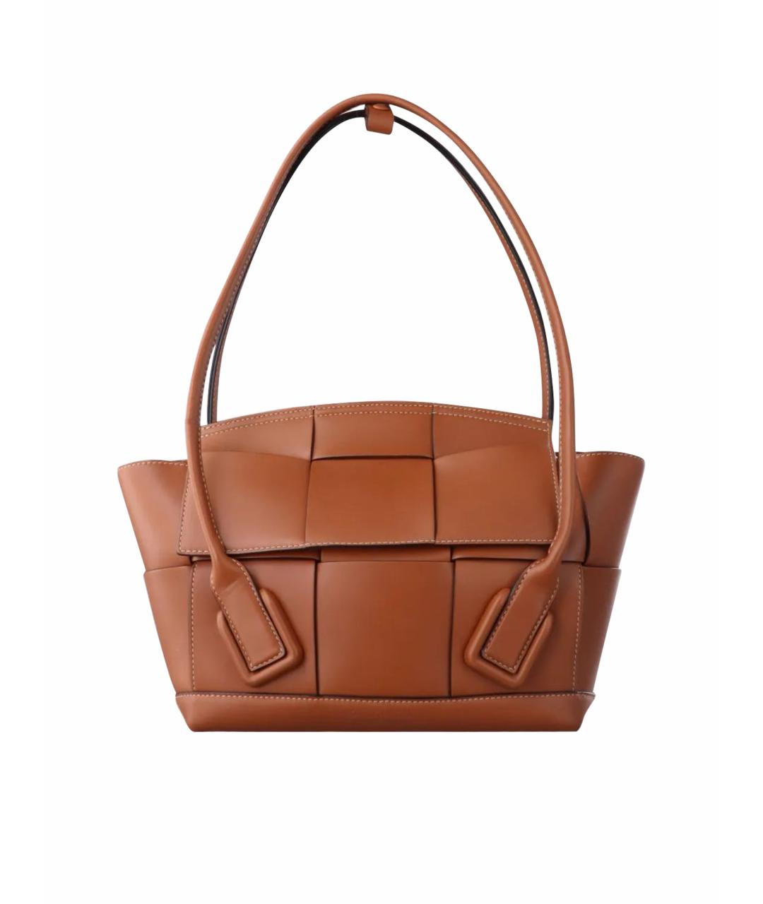 BOTTEGA VENETA Коричневая кожаная сумка через плечо, фото 1