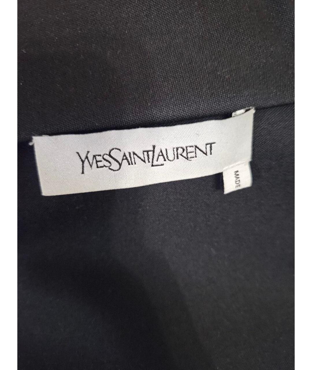 SAINT LAURENT Черное шерстяное вечернее платье, фото 8