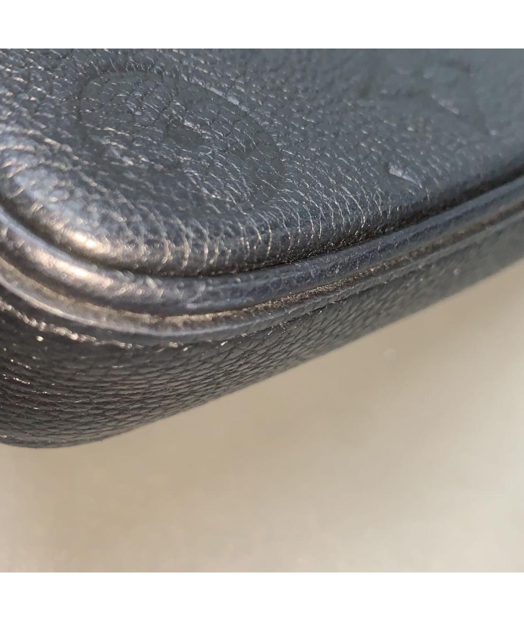 LOUIS VUITTON Черная кожаная сумка через плечо, фото 5