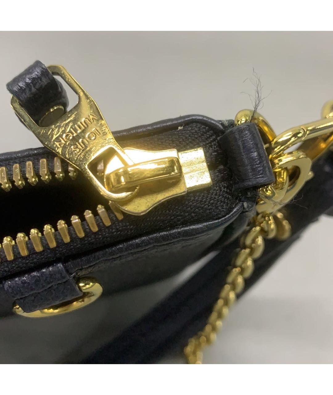 LOUIS VUITTON Черная кожаная сумка через плечо, фото 8